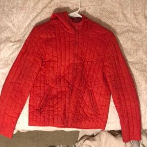 red puffer jacket small